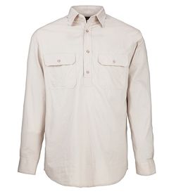 A stone coloured Pilbara Work Shirt