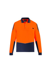 Syzmik Mens Hi Vis Flux LS Polo