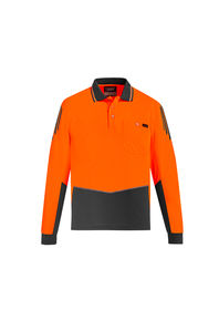 Syzmik Mens Hi Vis Flux LS Polo