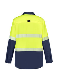 Syzmik Mens Hi Vis Outdoor Segmented Tape LS Shirt