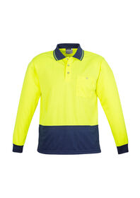 Syzmik Unisex Hi Vis Basic Spliced LS Polo