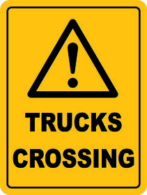 Trucks Crossing Sign